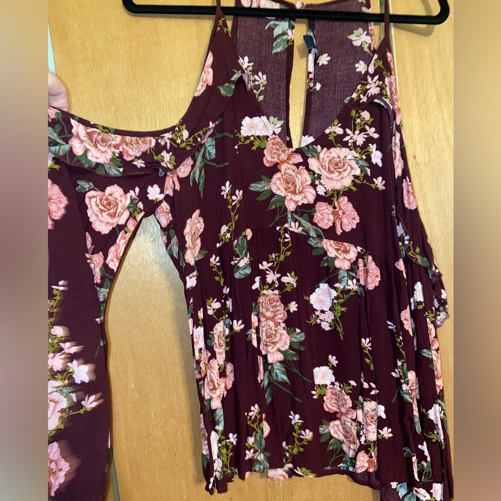 American Eagle Dramatic Off the Shoulder Shirt